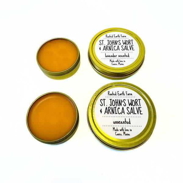 Arnica and St John's Wort Salve, Arnica Cream, St John's Wort Lotion, Herbal Salve, Arnica Infused, Lavender or Unscented