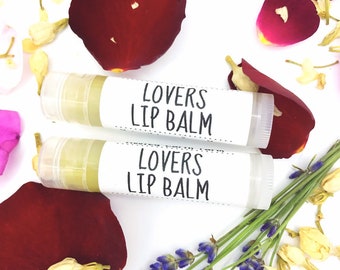 Herbal Lip Balm, Lovers Lip Balm, Valentine's Day Gift, Rose and Jasmine, Gifts for Her, Organic Lip Balm, Rose Lip Balm, Rose Gifts