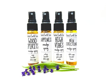 Smudge Kit, Smudge Spray Set, Smudging Spray, Sage Spray, Liquid Smudge, White Sage Spray, Crystal Infused, Gift Set