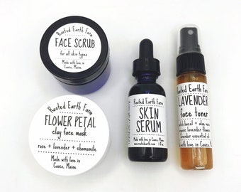 Natural Skin Care Set, Home Spa Gift Set, Mom Gift, Face Care Gift Set, Skincare Gift, Wife Gift, Organic Gift, Self Care Gift Box