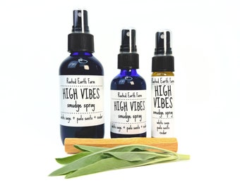 Palo Santo, Smudge Spray, High Vibes Smudge Spray, Liquid Smudge, Air Freshener, Sage Mist, Smudging Spray, White Sage Spray, Cedar Smudge