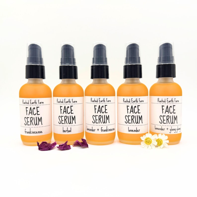 face serum infused with botanicals, plant based herbal face oil