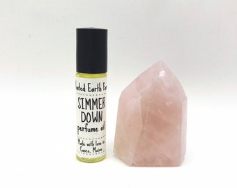 Simmer Down Perfume Oil, Relax Aromatherapy, Woodsy Perfume, Mens Cologne, Natural Perfume, Roll On Perfume, Organic Perfume, Cologne