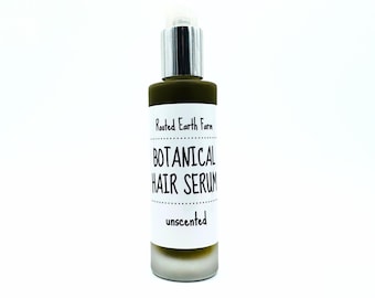 Botanical Infused Hair Serum, Unscented, 2 fl oz, Herbal Infused Hair Oil, Natural Serum for Hair