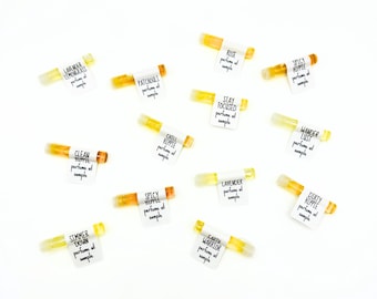 Single Perfume Samples, Natural Perfume Oils, Made with Essential Oils, Aromatherapy