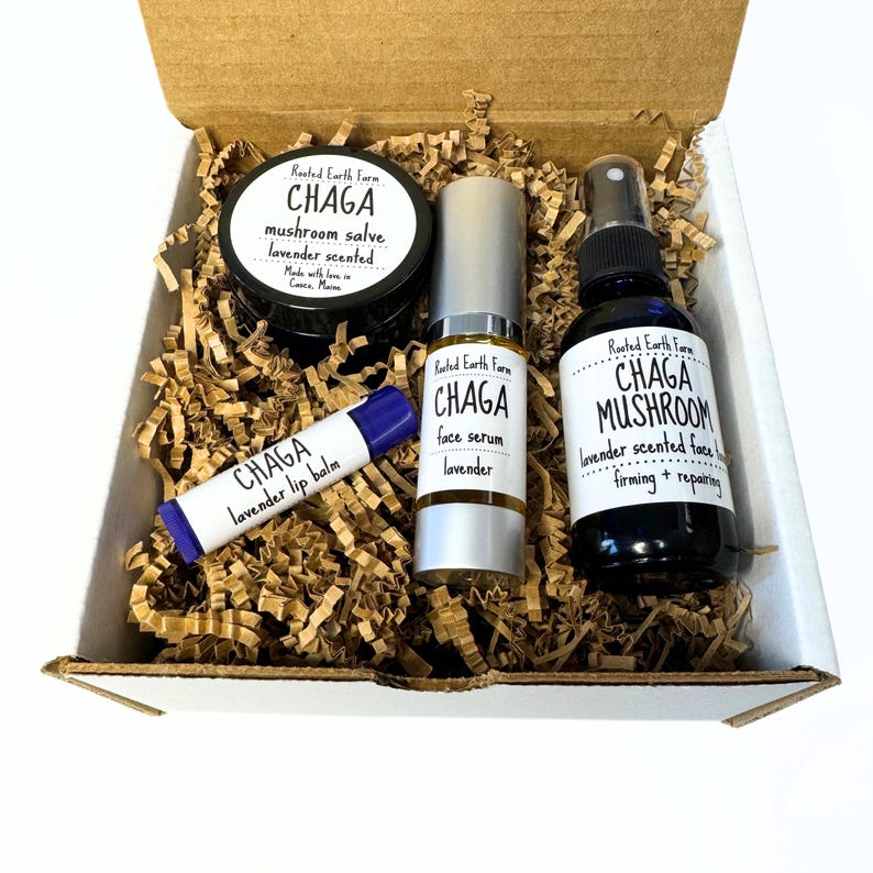 Chaga Ritual Set Chaga Skin Care, Chaga Gift Set, Spa Gift Box, Gift Set for Women, Self ...