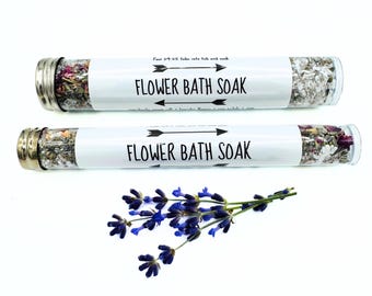 Flower Bath Soak, Herbal Epsom Salt Soak, Gifts for Her