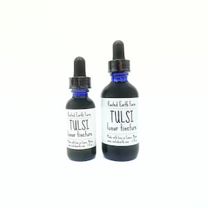 Tulsi Tincture, Organic Tulsi Extract, Holy Basil Tincture, Holy Basil Extract, Herbal Tincture, Herbal Extract