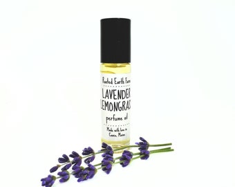 Lavender Lemongrass Perfume Oil, Lemongrass Oil, Handcrafted Perfume, Organic Perfume Oil, Vegan Perfume Oil, Hippie Perfume, Boho Perfume
