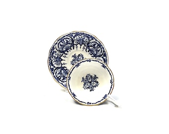 Antique Coalport Blue & White Teacup Bone China England
