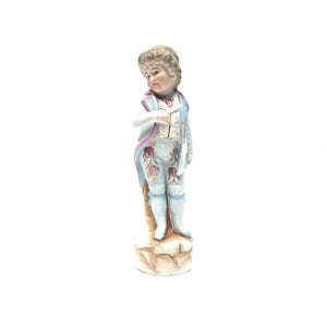 Antique German Gebruder Heubach Bisque Porcelain Boy Figurine