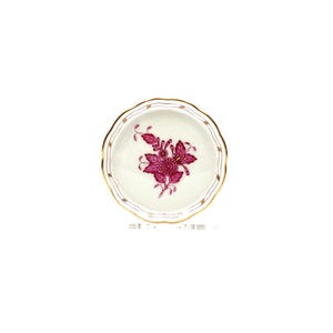 Vintage Herend Chinese Bouquet Raspberry Porcelain Coaster Hungary