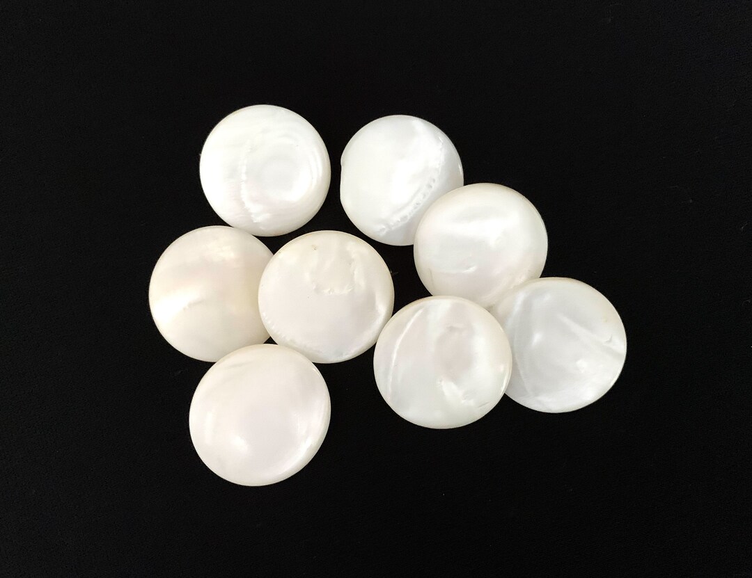 Vintage Mother of Pearl Shell Buttons Brass Shanks Cotter Pin Buttons