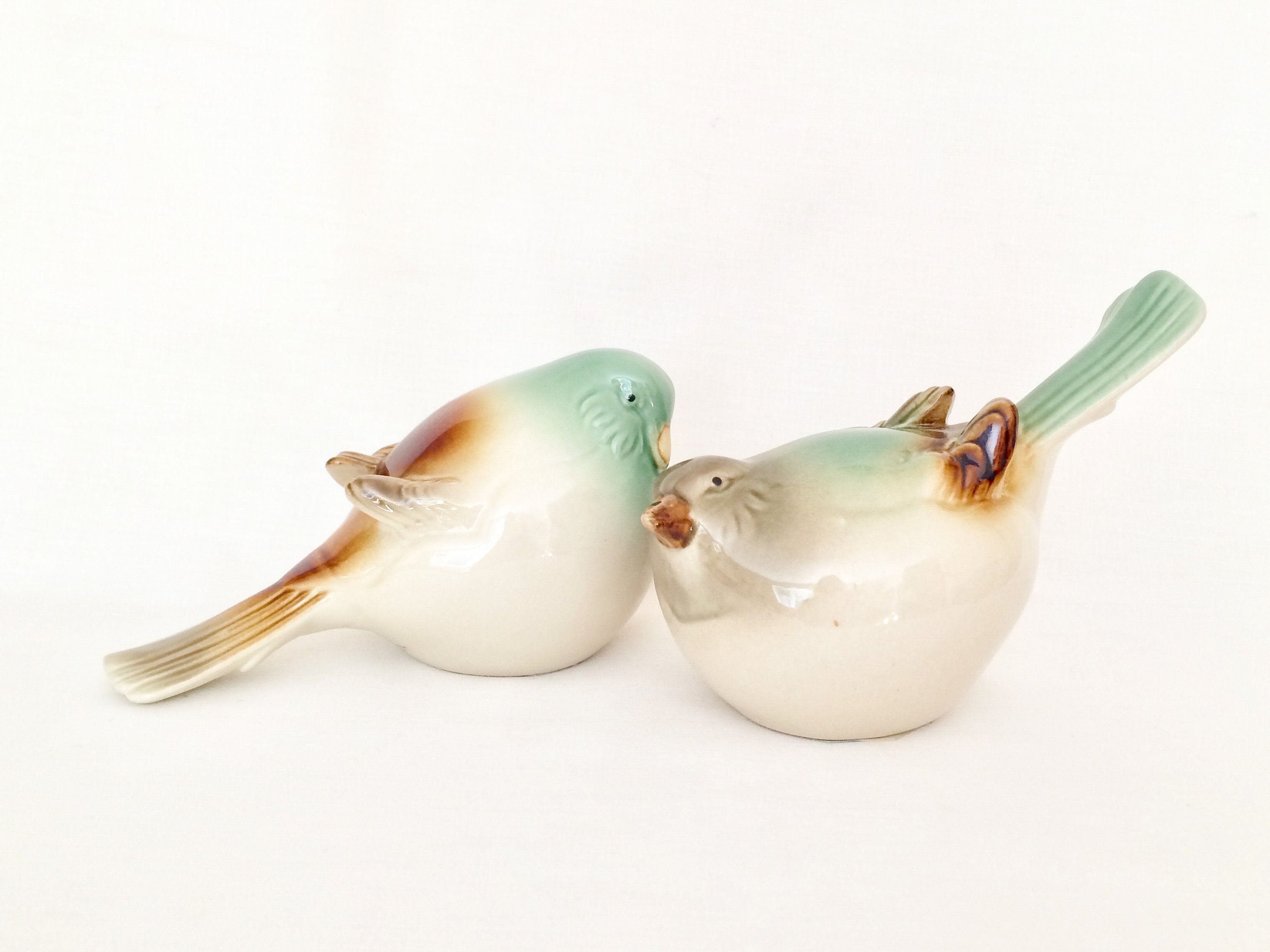 VINTAGE LARGE CERAMIC Love Bird Figurines Etsy
