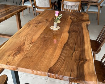 Walnut kitchen table, Natural Solid Walnut  Wood Table, Walnut Table, Wood Dining Table, Conferance Table, Kitchen Dining Room Table