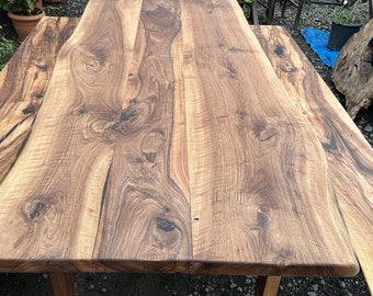 Walnut kitchen table, Natural Solid Walnut  Wood Table, Walnut Table, Wood Dining Table, Conferance Table, Kitchen Dining Room Table