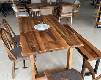 Walnut kitchen table, Natural Solid Walnut  Wood Table, Walnut Table, Wood Dining Table, Conferance Table, Kitchen Dining Room Table