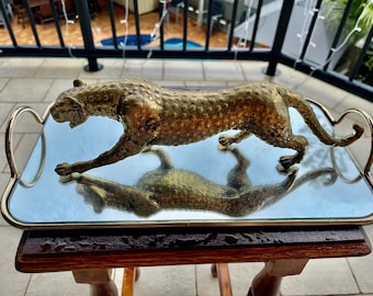 Brass leopard.  30 cm. X. 9 cm