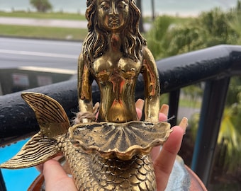 Brass mermaid. 18 cm. X 16 cm