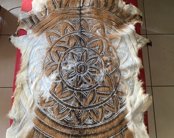 Mandala goathide handcarved