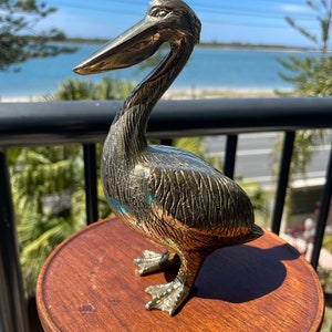 Brass pelican.