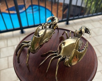 Brass crabs.  X 2.