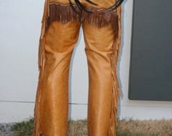 Leather indian style pants