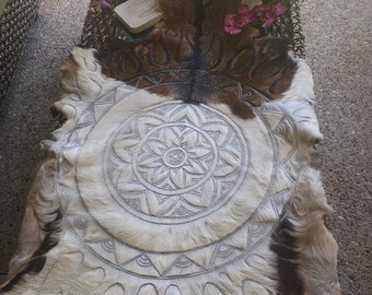 Handcarved goathides / mandala pattern