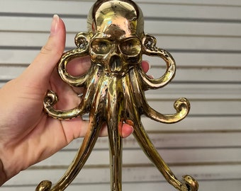 Brass Octopus skull hook