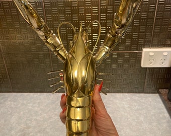 super sized brass lobster 40 cm  x 23  cm