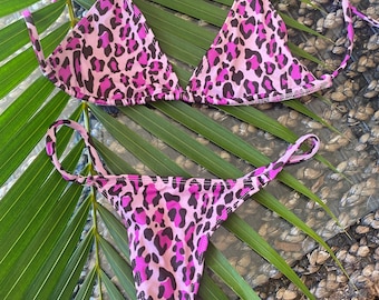 Meow pink pussycat bikini