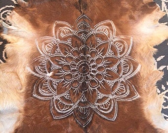 Mandala goat hide