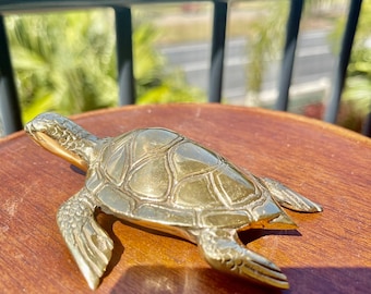 Brass sea turtle