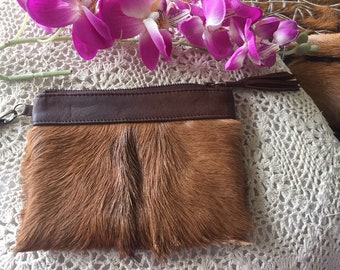 Goatskin/ leathet purse