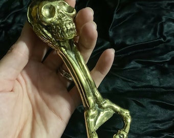 Gold skull bottle opener