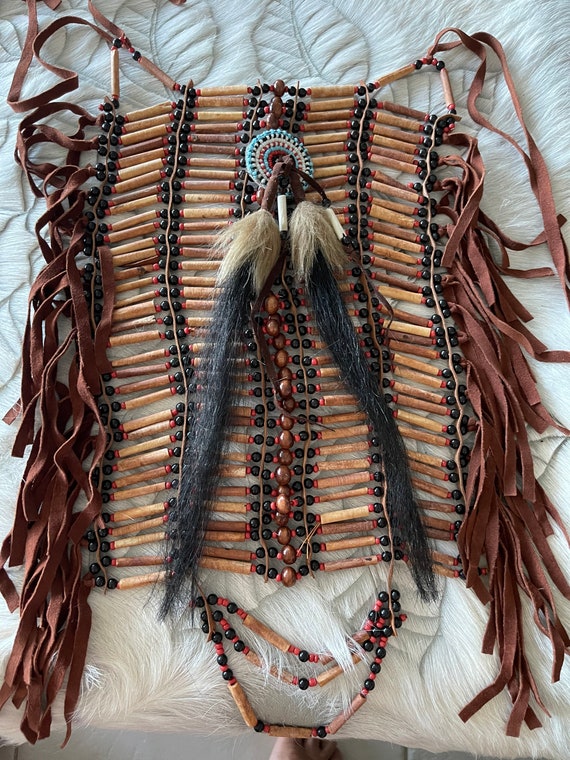 Native American Inspired Breastplate Adult White Native American Inspired Breastplate Adult White