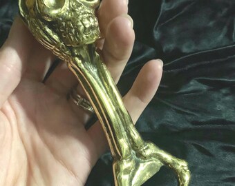Gold skull bottle opener
