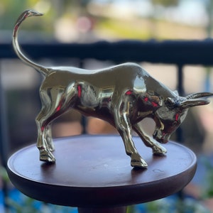 Taurus the bull Brass bull small