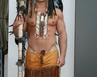 Leather indian style pants
