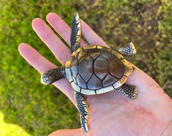 Bronzed Brass sea turtle