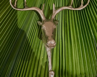 brass stag head hook