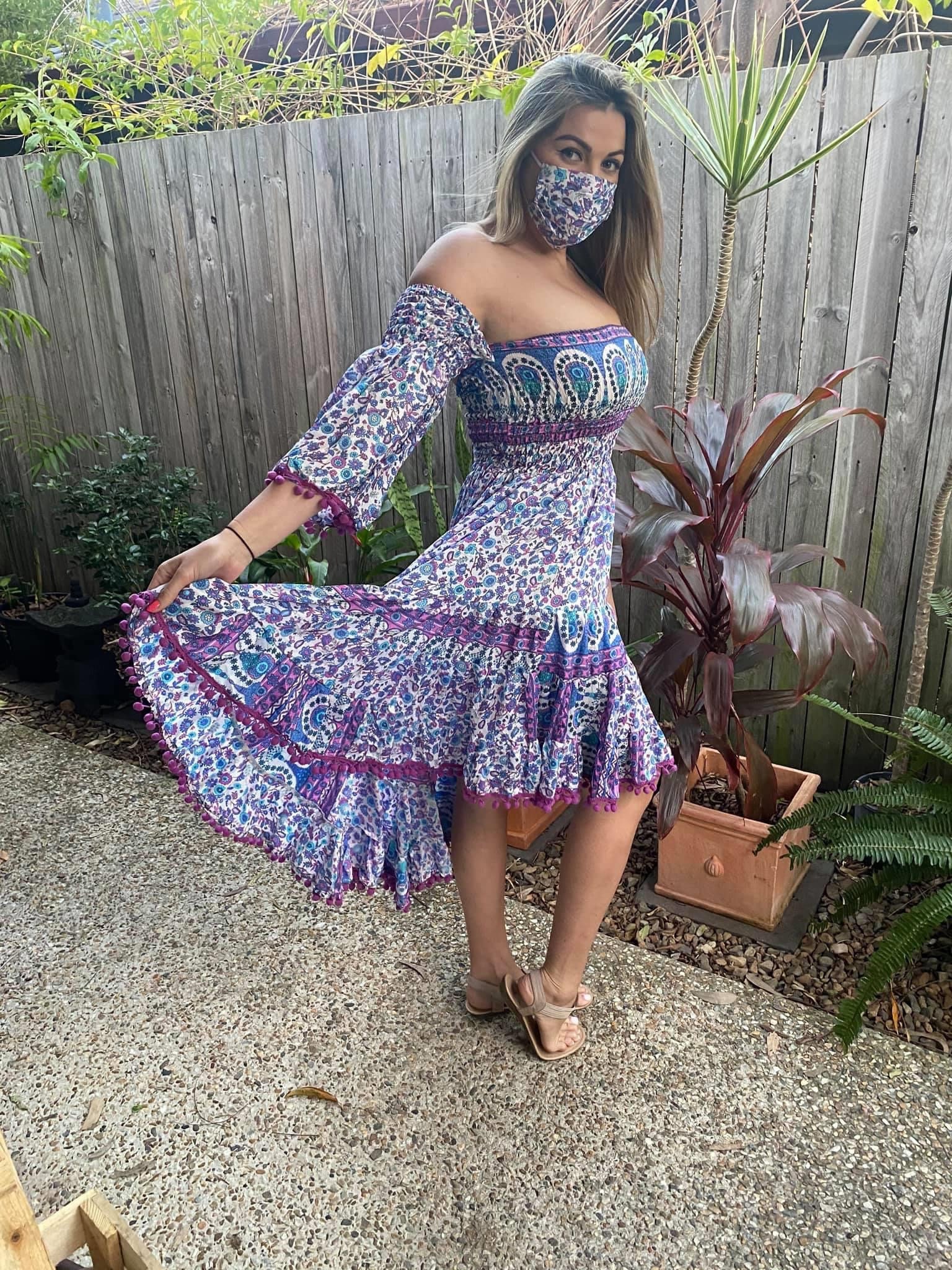 purple gypsy dress