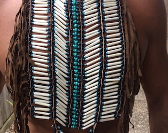 native american Bone tribe chest plate