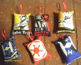 Star Wars Pillow Ornaments - Set of 6