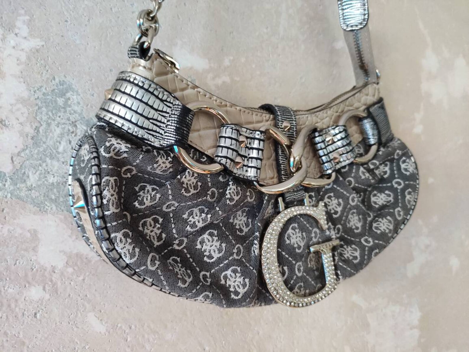 Y2K Guess Baguette Bag Purse Handbag monogram Etsy