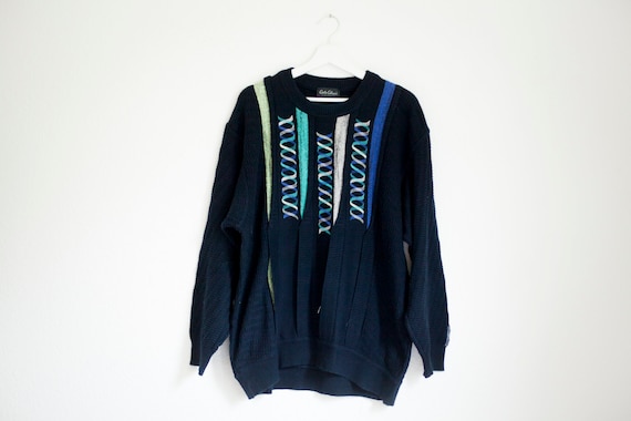 Carlo Colucci vintage sweater navy blue