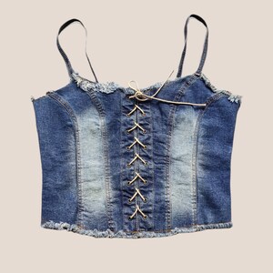 Y2K DENIM TOP / 00'S / Millennium / 90 