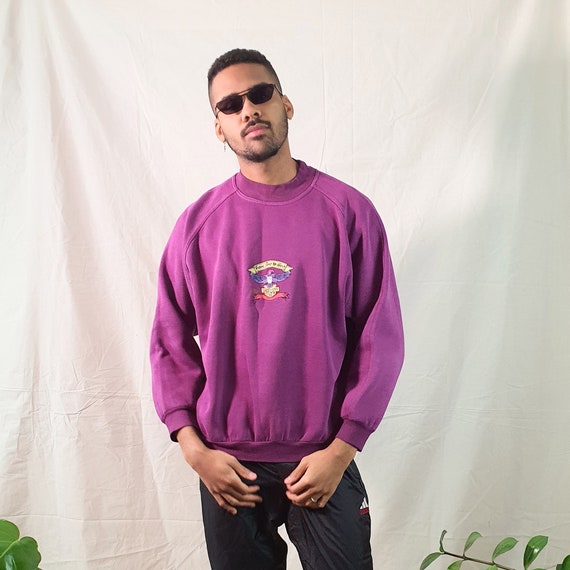 Vintage Adidas Sweatshirt purple from 90s oldschoo