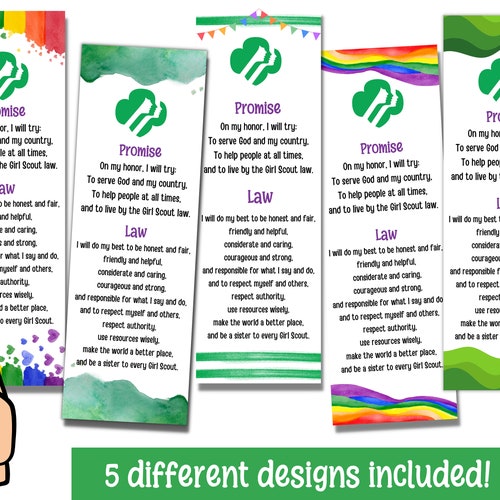 Girl Scout Promise and Law Printable Girl Scout Promise - Etsy