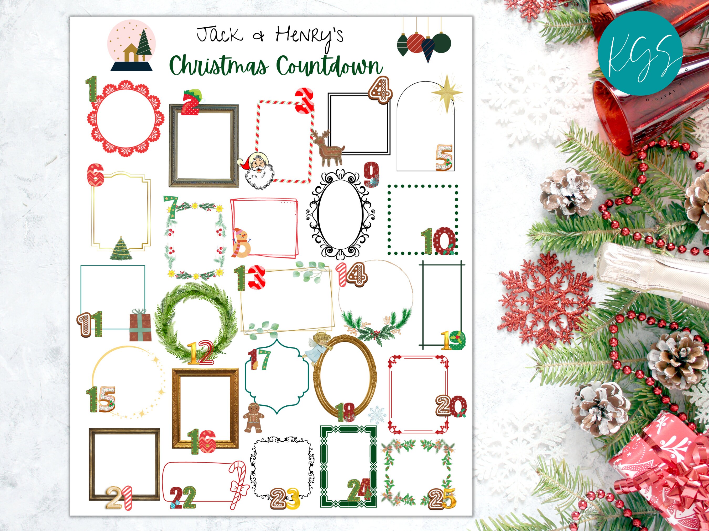 Printable Christmas Keepsake Advent Calendar Printable Christmas Printable Christmas Keepsake Advent Calendar Printable Christmas